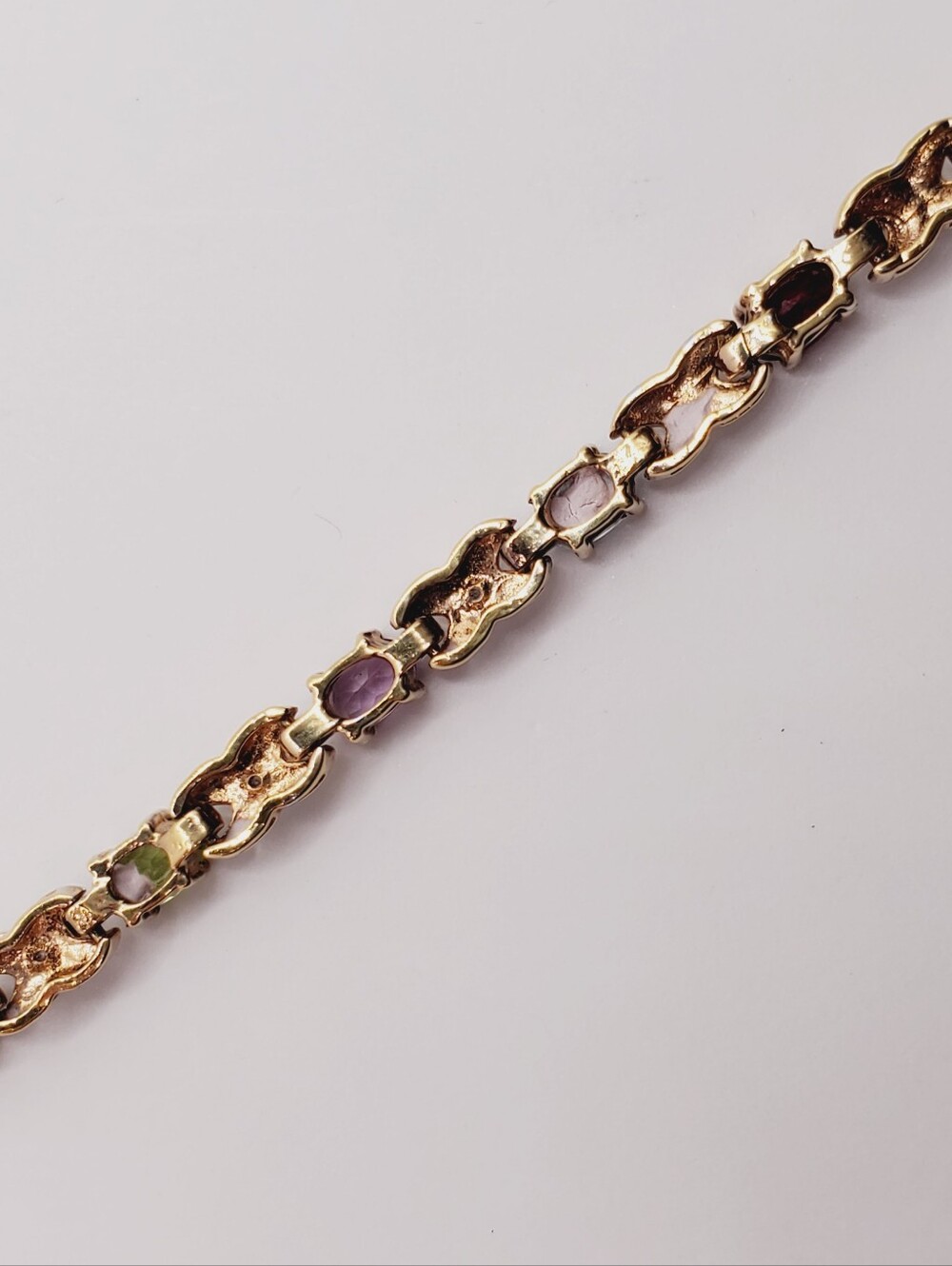 6 Carat Multi-Gemstone Yellow Gold - 925 - Tennis Bracelet - Mixed Pastel Stones - Picture 9 of 10